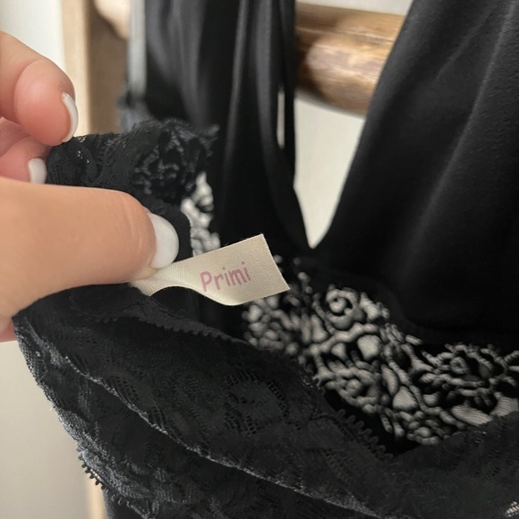 NWOT Primi - black dress with lace and halter back size s - Picture 5 of 6